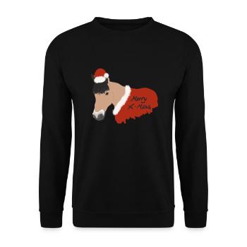 Merry X-mas Fritzi - Unisex Pullover - Schwarz - Vorne - Alina (178cm) & Michal (187cm)
