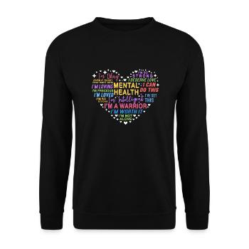Anxiety Depression Mental Health - Unisex Sweatshirt - black - Front - Alina (178cm) & Michal (187cm)