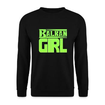 Balkan Kroatien Bosnien Serbien juge exyu Junge Mädchen - Unisex Pullover - Schwarz - Vorne - Alina (178cm) & Michal (187cm)