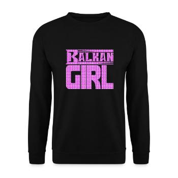 Balkan Kroatien Bosnien Serbien juge exyu Junge Mädchen - Unisex Pullover - Schwarz - Vorne - Alina (178cm) & Michal (187cm)