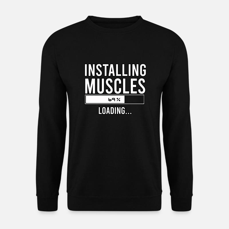 installing muscles loading - Unisex Sweatshirt - black