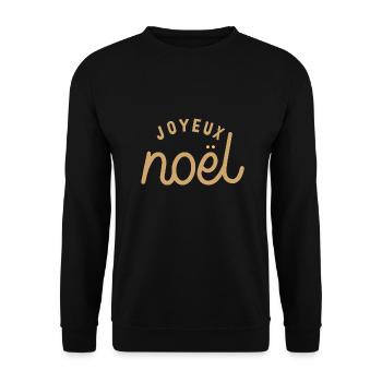 Joyeux Noël, Joyeux Noël, Joyeux Noël - Sweat-shirt Unisexe - noir - Devant - Alina (178cm) & Michal (187cm)