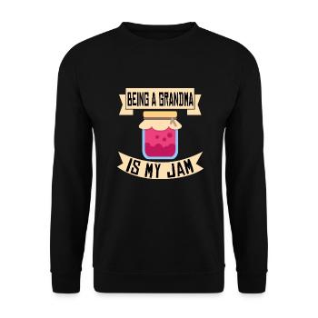 Grandmother Mother's Day Being A Grandma Is My Jam - Unisex Sweatshirt - black - Front - Alina (178cm) & Michal (187cm)