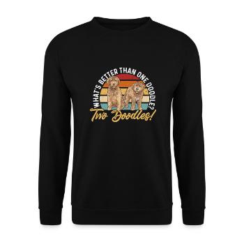 Goldendoodle Doodle Dog - Unisex Sweatshirt - black - Front - Alina (178cm) & Michal (187cm)