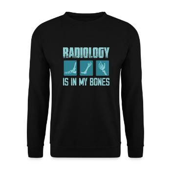 Radiology Is In My Bones Radiology X-Ray Rad Tech - Unisex Pullover - Schwarz - Vorne - Alina (178cm) & Michal (187cm)
