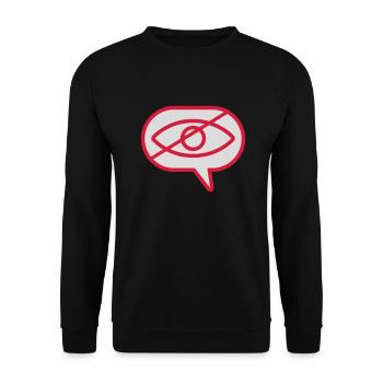 Ne pas voir l’œil visuel - Sweat-shirt Unisexe - noir - Devant - Alina (178cm) & Michal (187cm)