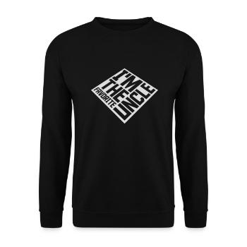 at The Favorite Uncle - Unisex Sweatshirt - black - Front - Alina (178cm) & Michal (187cm)