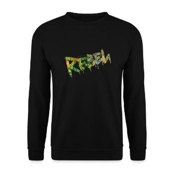 Rebel Rebels Lustige Retro Musik Hip Hop Rocknroll - Unisex Pullover - Schwarz - Vorne - Alina (178cm) & Michal (187cm)