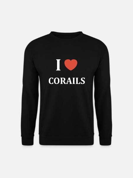 i love Corails - Sweat-shirt Unisexe - noir