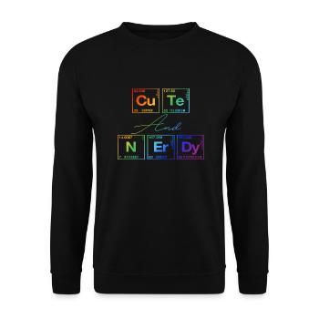 Funny saying for scientists & nerds - Unisex Sweatshirt - black - Front - Alina (178cm) & Michal (187cm)