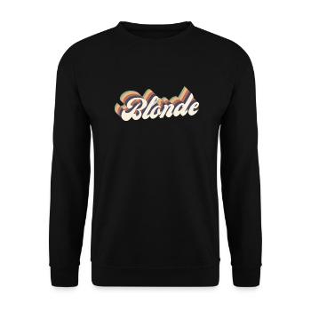 Blonde vintage - Sweat-shirt Unisexe - noir - Devant - Alina (178cm) & Michal (187cm)