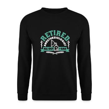 Anesthetist Anaesthesiologist Anesthesia - Unisex Sweatshirt - black - Front - Alina (178cm) & Michal (187cm)