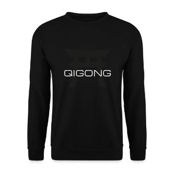 Torii Tor Qigong weiss - Unisex Pullover - Schwarz - Vorne - Alina (178cm) & Michal (187cm)