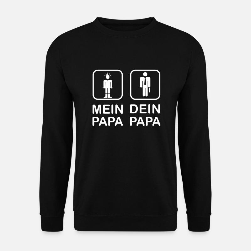 Papa is a Punk - Unisex Pullover - Schwarz