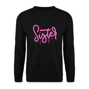 Sis - Unisex Sweatshirt - black - Front - Alina (178cm) & Michal (187cm)