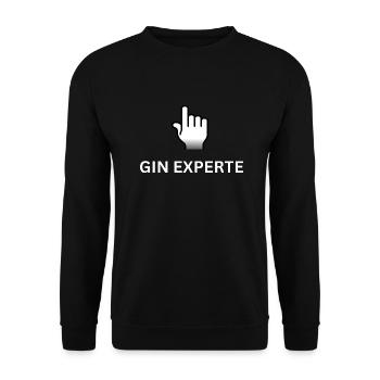 Gin Experte - Gin - Unisex Pullover - Schwarz - Vorne - Alina (178cm) & Michal (187cm)