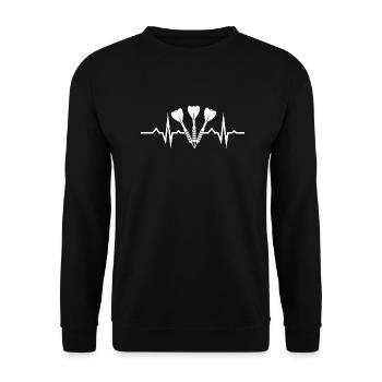 Darts Sports Fun - Unisex Sweatshirt - black - Front - Alina (178cm) & Michal (187cm)