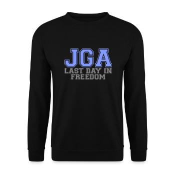 JGA - Last Day In Freedom - Unisex Pullover - Schwarz - Vorne - Alina (178cm) & Michal (187cm)