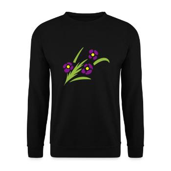 fleurs en épi - Sweat-shirt Unisexe - noir - Devant - Alina (178cm) & Michal (187cm)