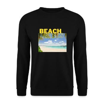 Beach 25 - Unisex Pullover - Schwarz - Vorne - Alina (178cm) & Michal (187cm)