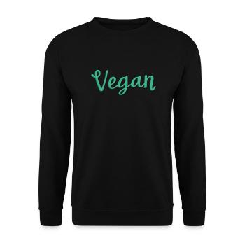 Végétalien - Sweat-shirt Unisexe - noir - Devant - Alina (178cm) & Michal (187cm)