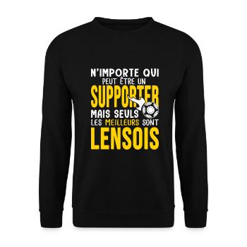 Lens football Supporter lensois - Sweat-shirt Unisexe - noir - Devant - Alina (178cm) & Michal (187cm)