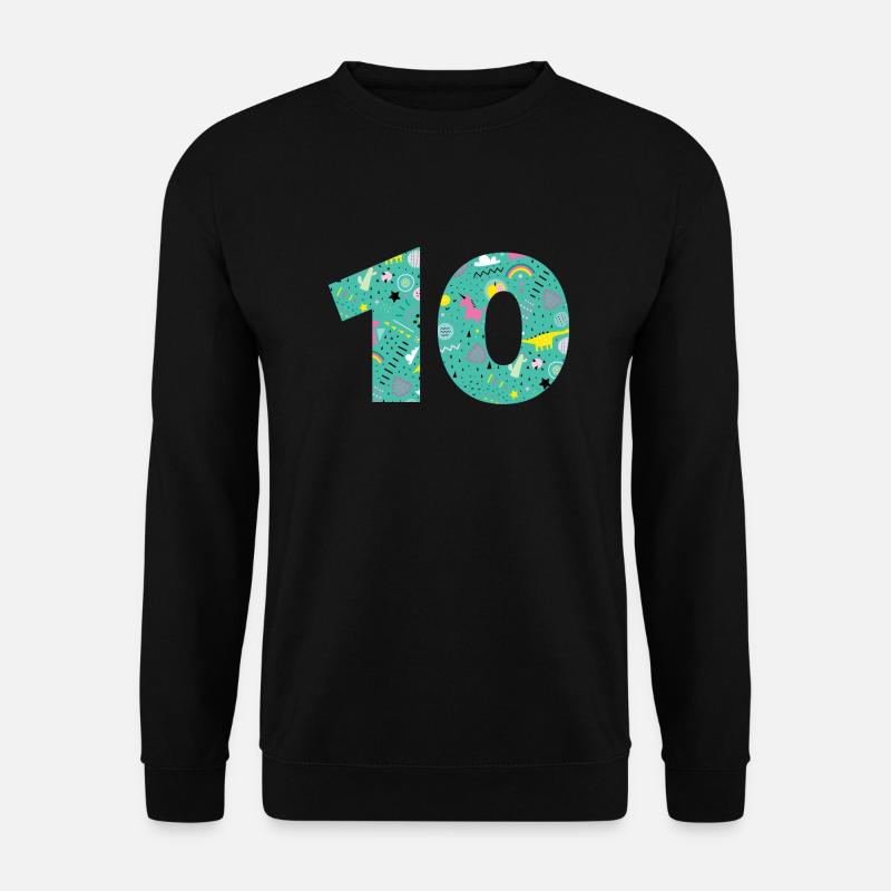 Personalized 10 Anniversary Number - Unisex Sweatshirt - black