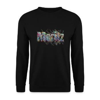 Moritz Elektrokabel Name - Unisex Pullover - Schwarz - Vorne - Alina (178cm) & Michal (187cm)