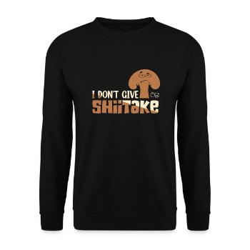 I Don't Give A Shiitake Mycologist Fungus - Unisex Sweatshirt - black - Front - Alina (178cm) & Michal (187cm)