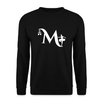 Lettre m ballerine - Sweat-shirt Unisexe - noir - Devant - Alina (178cm) & Michal (187cm)
