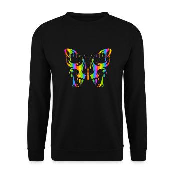 Tattoo Butterfly Nature Butterflies Cute Summer Cocoon - Unisex Sweatshirt - black - Front - Alina (178cm) & Michal (187cm)