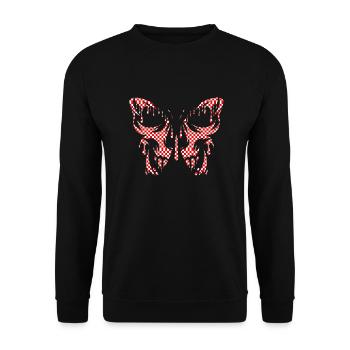 Tattoo Butterfly Nature Butterflies Cute Summer Cocoon - Unisex Sweatshirt - black - Front - Alina (178cm) & Michal (187cm)