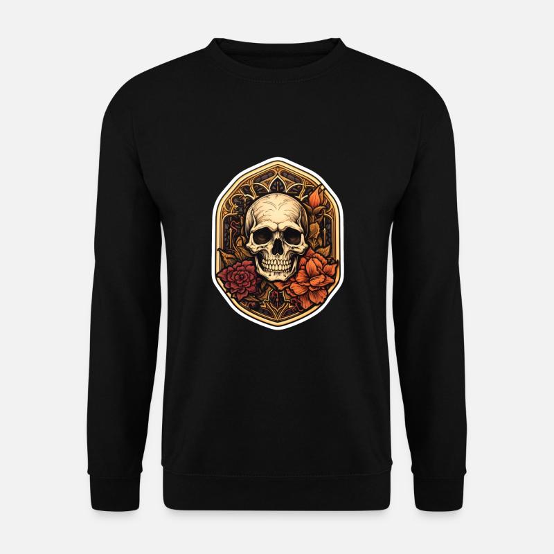 Totenschädel Gothic Halloween - Unisex Pullover - Schwarz