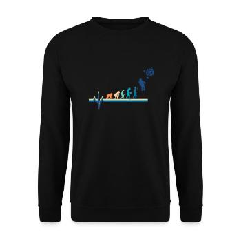 Évolution battement de cœur astronaute - Sweat-shirt Unisexe - noir - Devant - Alina (178cm) & Michal (187cm)