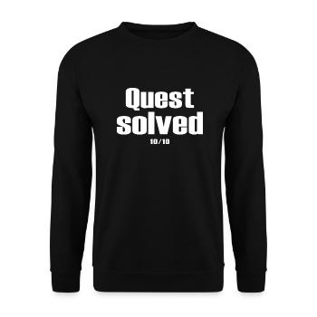 gamer zocker nerd communauté de jeu en ligne Quête - Sweat-shirt Unisexe - noir - Devant - Alina (178cm) & Michal (187cm)