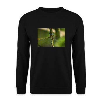Hawker Dragonfly Nahaufnahme - Lebendige Fotografie - Unisex Pullover - Schwarz - Vorne - Alina (178cm) & Michal (187cm)
