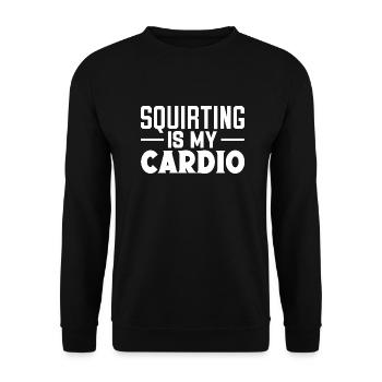 I Heart Squirters Adult Joke I Love Squirting - Unisex Sweatshirt - black - Front - Alina (178cm) & Michal (187cm)