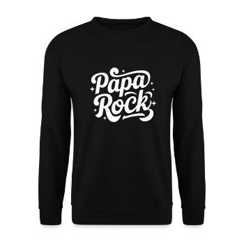 Papa rock - Sweat-shirt Unisexe - noir - Devant - Alina (178cm) & Michal (187cm)