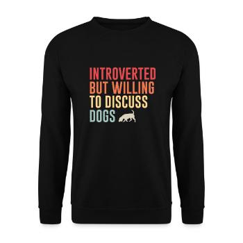 Chiens chien dictons Vintage rétro amoureux des chiens - Sweat-shirt Unisexe - noir - Devant - Alina (178cm) & Michal (187cm)