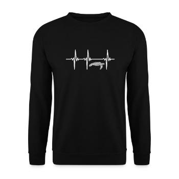 Battement de cœur pour les tortues plongeuses - Sweat-shirt Unisexe - noir - Devant - Alina (178cm) & Michal (187cm)
