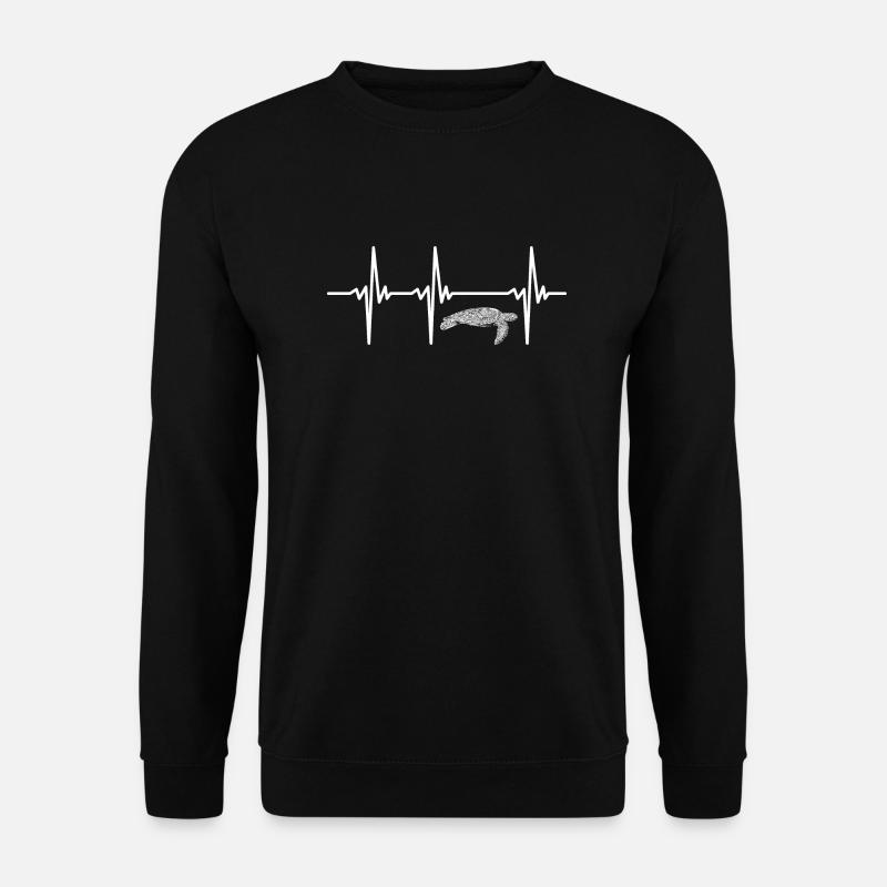 Heartbeat for diving turtles - Unisex Sweatshirt - black