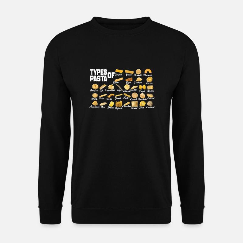 Nudelsorten von A bis Z, Liste der Nudelrassen - Unisex Pullover - Schwarz