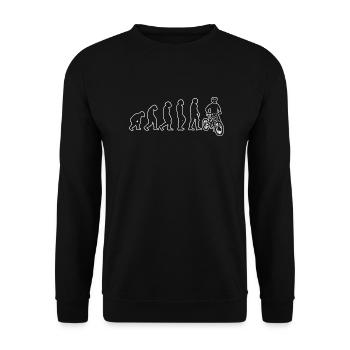 Fahrradfahrer Radfahren Fahrrad Radfahrer Radeln - Unisex Pullover - Schwarz - Vorne - Alina (178cm) & Michal (187cm)