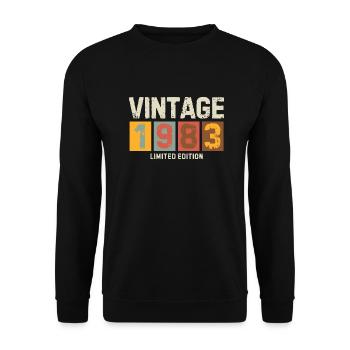 Vintage 1983 Limited Edition Classic original gift - Unisex Sweatshirt - black - Front - Alina (178cm) & Michal (187cm)
