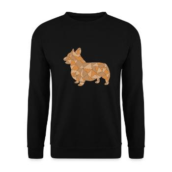 CORGI géométrique - Sweat-shirt Unisexe - noir - Devant - Alina (178cm) & Michal (187cm)