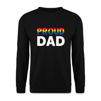 Proud Dad Pride - Unisex Pullover - Schwarz - Vorne - Alina (178cm) & Michal (187cm)