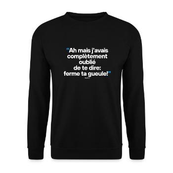 H - Citation célèbre de séries TV / films - Sweat-shirt Unisexe - noir - Devant - Alina (178cm) & Michal (187cm)