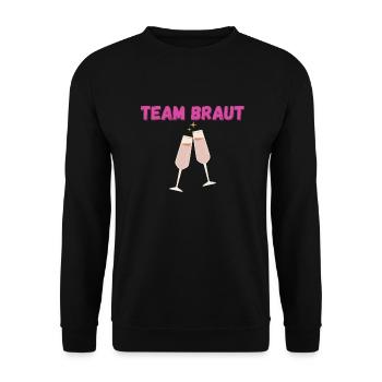 TEAM BRAUT - Unisex Pullover - Schwarz - Vorne - Alina (178cm) & Michal (187cm)