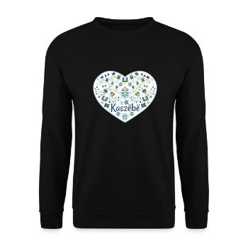 Heart of Kaszebe - Unisex Sweatshirt - black - Front - Alina (178cm) & Michal (187cm)