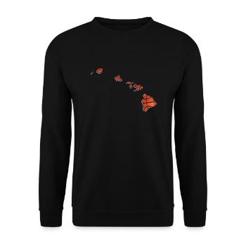 Real Basketball in the Hawaii State Map - Unisex Sweatshirt - black - Front - Alina (178cm) & Michal (187cm)